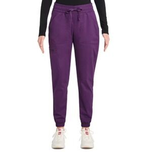Scrubstar Women's Purple Ultimate Stretch Drawstring Jogger Cargo Scrub Pant XL